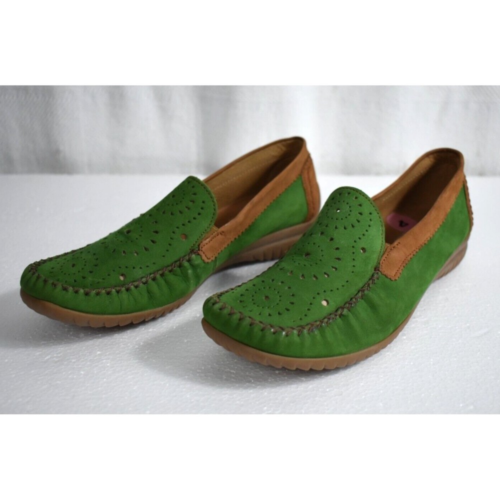 Gabor Comfort Handmade Soft Mokassin Green Size 4